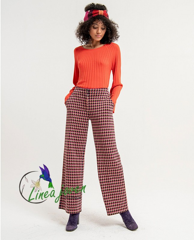 Pantalon best sale ancho marron