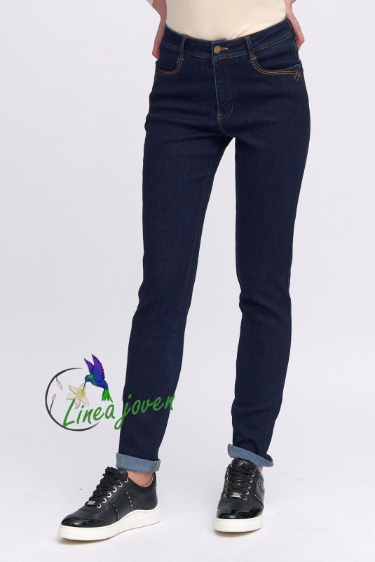 Pantalón denim skini azul