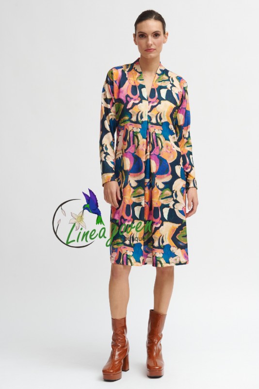 Vestido midi multicolor