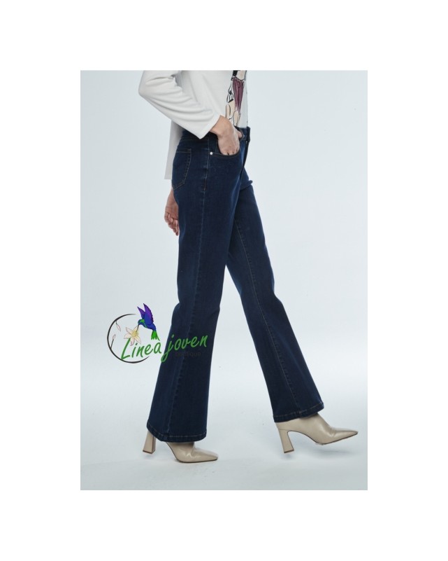 Pantalon denim flare